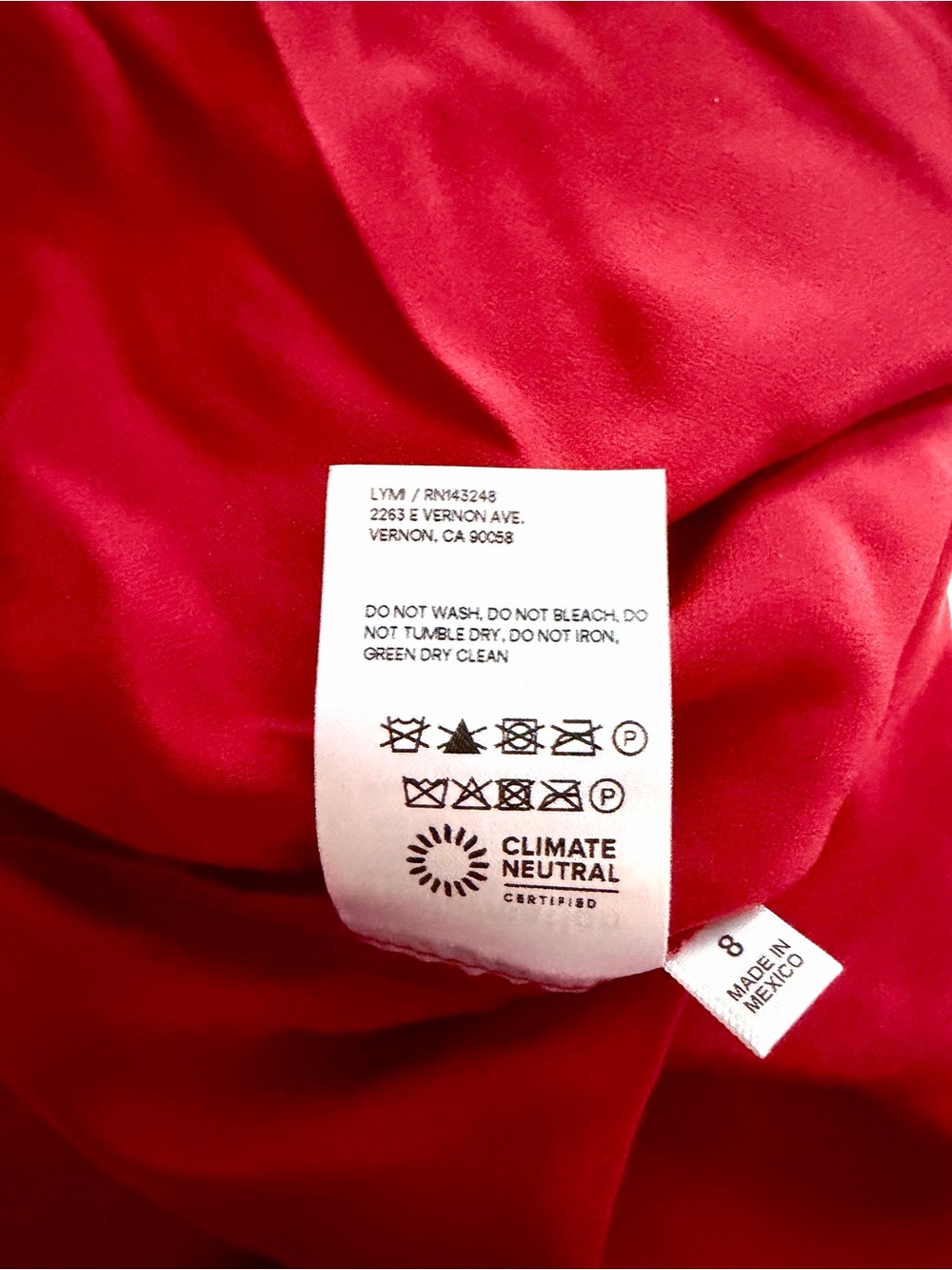 REFORMATION Red Silk Marguerite Midi Dress Size 8 NWOT - Picture 8 of 8